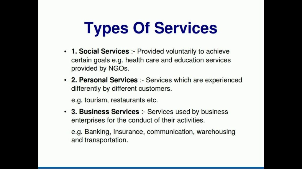 Different types of careers within business services